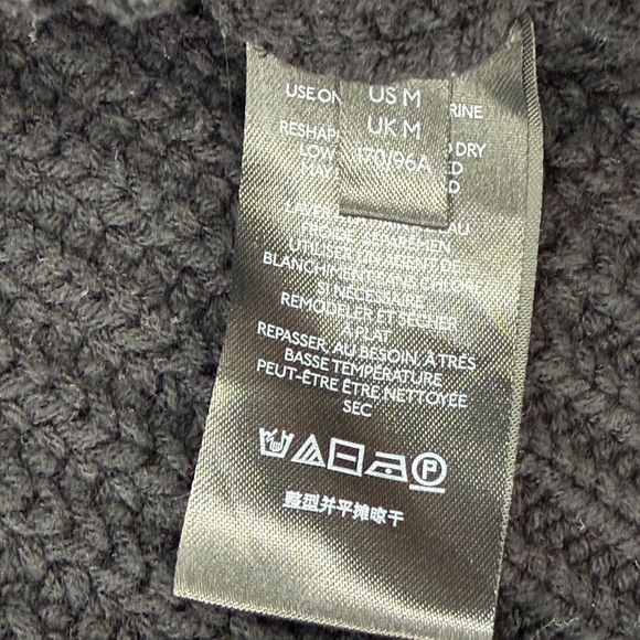 Free People Chunky Knit Turtleneck Sweater Black Medium - Picture 5 of 7